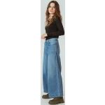Hellblaue Loose Fit Vegane Nachhaltige Baggy Jeans & Loose Fit Jeans mit Reißverschluss aus Baumwolle für Damen 