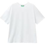 Reduzierte Weiße United Colors of Benetton T-Shirts aus Baumwolle für Damen Größe M 