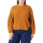 Braune Langärmelige United Colors of Benetton Rundhals-Ausschnitt Kaschmir-Pullover aus Wolle für Damen Größe S 