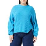 Türkise Langärmelige United Colors of Benetton Rundhals-Ausschnitt Kaschmir-Pullover aus Wolle für Damen Größe M 
