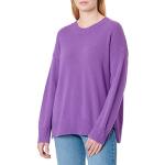Violette Langärmelige United Colors of Benetton Rundhals-Ausschnitt Strickpullover aus Wolle für Damen Größe S 