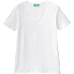 Reduzierte Weiße United Colors of Benetton T-Shirts aus Baumwolle maschinenwaschbar für Damen Größe M 