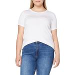 Weiße Kurzärmelige United Colors of Benetton Rundhals-Ausschnitt T-Shirts aus Baumwolle maschinenwaschbar für Damen Größe S 