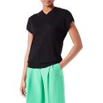 Schwarze United Colors of Benetton V-Ausschnitt Kaschmir-Pullover aus Wolle für Damen Größe XL 
