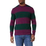 Violette Langärmelige United Colors of Benetton Rundhals-Ausschnitt Wollpullover aus Wolle für Herren Größe XL 