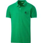 Reduzierte Grüne Kurzärmelige United Colors of Benetton Kurzarm-Poloshirts für Herren Größe M 