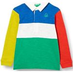 Bunte Langärmelige United Colors of Benetton Langarm-Poloshirts für Kinder für Jungen Größe 110 