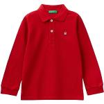Reduzierte Rote Gepunktete Langärmelige United Colors of Benetton Rosso Langarm-Poloshirts für Kinder aus Baumwolle für Jungen 