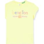 Gelbe United Colors of Benetton Kinder T-Shirts aus Baumwolle für Mädchen 