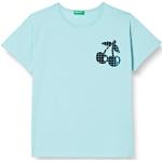 Türkise Kurzärmelige United Colors of Benetton Kinder T-Shirts für Mädchen 