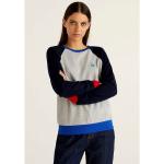 Graue Color Blocking United Colors of Benetton Damensweatshirts aus Baumwolle Größe XS für den für den Herbst 