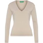 Reduzierte Weiße United Colors of Benetton V-Ausschnitt Damensweatshirts 