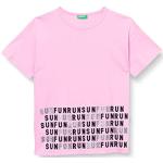 Fliederfarbene United Colors of Benetton Kinder T-Shirts aus Chiffon für Mädchen 