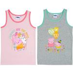 Bunte Ärmellose United Labels Peppa Wutz Bio Kinderunterhemden aus Baumwolle für Mädchen Größe 98 2-teilig für den für den Sommer 