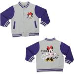 Graue Atmungsaktive Entenhausen Minnie Maus College Jacken für Kinder & Baseball Jacken für Kinder aus Baumwolle für Mädchen 