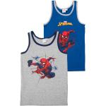 Blaue Motiv Spiderman Kinderunterhemden aus Baumwolle für Jungen 2-teilig für den für den Sommer 