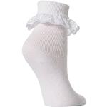 Universaltextilien Mädchen Socken mit Rüschen, 3 Paar (EUR 23-26 (2-4 Jahre)) (WeiÃŸ)
