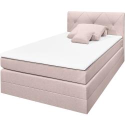 Boxspringbett - rosa/pink - 121 cm - 113 cm - Schlafzimmermöbel > Betten > Boxspringbetten