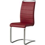 Rote Uno Freischwinger Stühle aus Kunstleder 