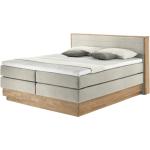Beige Uno Betten mit Bettkasten aus Massivholz 160x200 