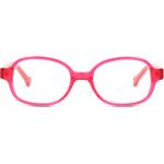 Rosa Rechteckige Vollrand Brillen aus Kunststoff für Kinder 