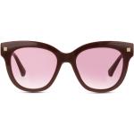 Reduzierte Dunkelrote Runde Cateye Sonnenbrillen aus Kunststoff für Damen 