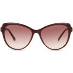 Reduzierte Dunkelrote Cateye Sonnenbrillen aus Kunststoff für Damen 