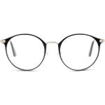 Schwarze Runde Brillenfassungen aus Metall für Damen 