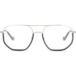 Silberne Tom Cruise Runde Brillenfassungen aus Metall für Herren 