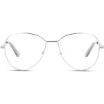 Silberne Brillenfassungen aus Metall für Herren 
