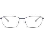 Blaue Rechteckige Vollrand Brillen aus Metall für Herren 