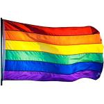 Bestickte LGBT Gay Pride Regenbogenfahnen glänzend 