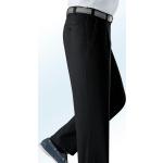 Schwarze bader Bundfaltenhosen mit Gürtel aus Baumwolle für Herren Größe XL 