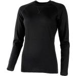 Schwarze Langärmelige Langarm-Unterhemden für Damen Größe M für den für den Herbst 