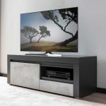 Anthrazitfarbene Moderne Brandolf TV-Lowboards & Fernsehtische mit Schublade Breite 100-150cm, Höhe 0-50cm, Tiefe 0-50cm 
