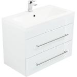 Weiße Emotion Infinity Waschbeckenunterschränke & Badunterschränke mit Schublade Breite 50-100cm, Höhe 50-100cm, Tiefe 0-50cm 