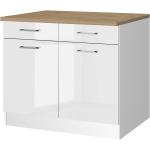 Weiße Held Möbel Mailand Küchenunterschränke aus MDF Breite 100-150cm, Höhe 50-100cm, Tiefe 50-100cm 