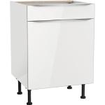 Weiße Optifit Küchenunterschränke mit Schubladen mit Schublade Breite 50-100cm, Höhe 50-100cm, Tiefe 50-100cm 
