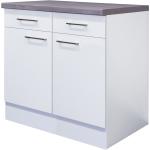 Weiße Flex-Well Küchenunterschränke mit Schubladen matt mit Schublade Breite 50-100cm, Höhe 50-100cm, Tiefe 50-100cm 