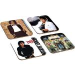 Untersetzer-Set, Michael Jackson Albumcover, Holz, 4 Stück