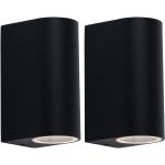 Schwarze Außenwandleuchten & Außenwandlampen aus Aluminium Farbwechsel | RGB GU10 2-teilig 