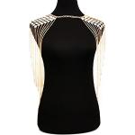 Goldene Schulterketten glänzend aus Metall personalisiert für Damen für Partys 