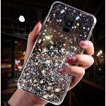 Schwarze Sterne Samsung Galaxy A6 Plus Hüllen 2018 Art: Slim Cases durchsichtig aus Silikon Wasserdicht 