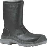 Reduzierte Schwarze Stiefel mit Reißverschluss in Breitweite aus Kunstfell rutschfest Größe 46 für den für den Winter 