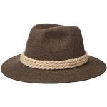 Reduzierte Braune Hutshopping Trilbies & Fedora-Hüte aus Filz 55 für Herren Größe L zum Oktoberfest für den für den Sommer 