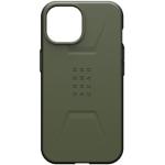 Reduzierte Olivgrüne Urban Armor Gear iPhone 15 Hüllen mit Bildern aus Polycarbonat für kabelloses Laden 