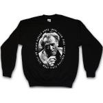 Urban Backwoods Charles Bukowski Portrait Sweatshirt Pullover, Größe:L