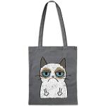 Urban Backwoods Grumpy Cat II Hipster Bag Beutel S