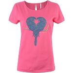 Urban Beach Damen Pink Love Birds T-Shirt, Rose, 4