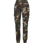 Khakifarbene Camouflage Camouflagehosen mit Reißverschluss für Damen Größe M 